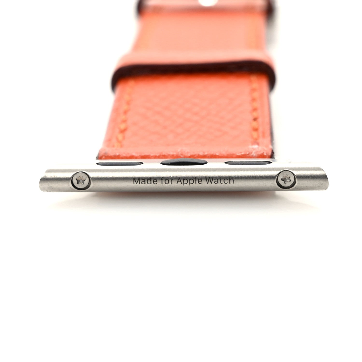 Hermes Epsom 40mm Apple Watch Single Tour Band Feu 5 of 6