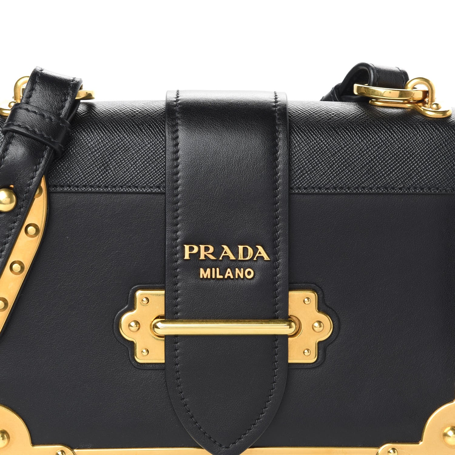 Prada City Calf Saffiano Cahier Bag Black 9 of 10