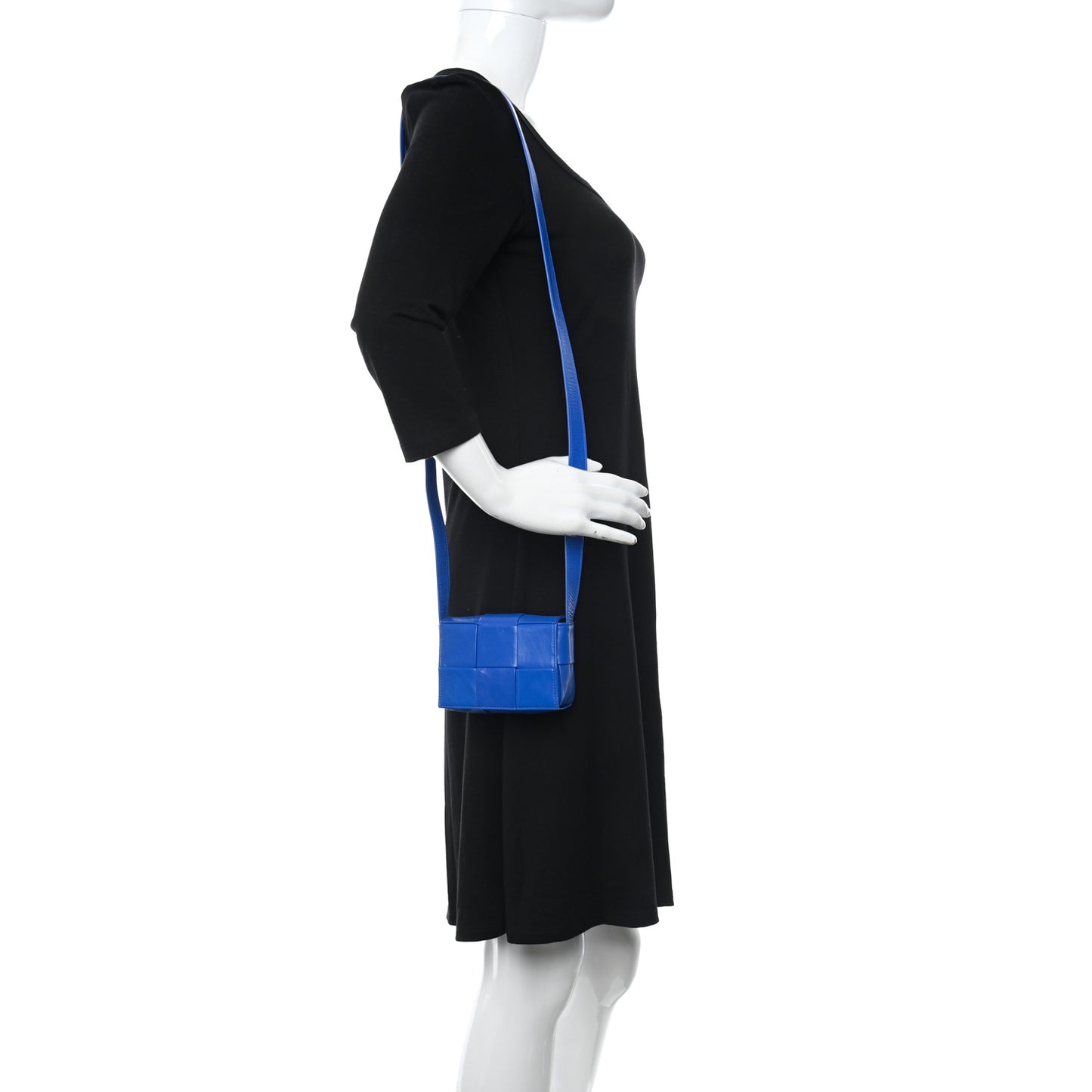 Paper Calfskin Maxi Intreccio Extra Mini Cassette Crossbody Bag Cobalt