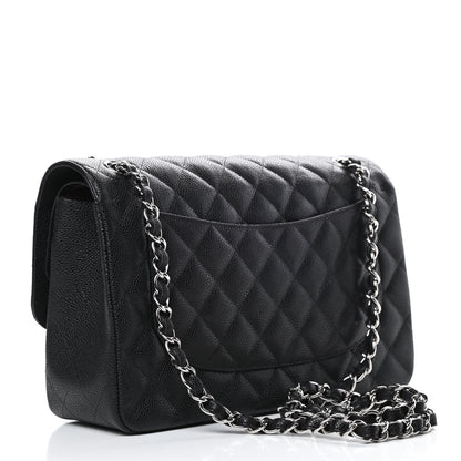 Chanel Caviar Quilted Jumbo Double Flap Black 3 of 11