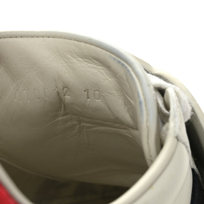 Gucci Calfskin Ayers Web Blind for Love Embroidered Mens Ace Sneakers 10 White 9 of 9