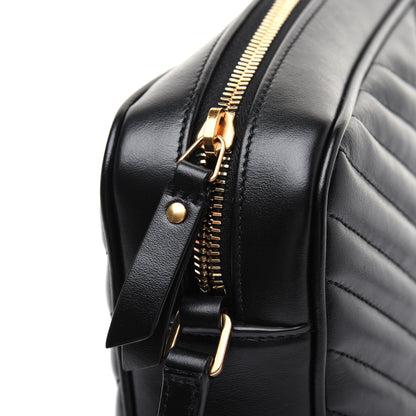 Saint Laurent Calfskin Matelasse Monogram Lou Camera Bag Black 14 of 17