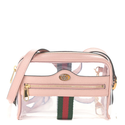 Gucci Vinyl Web Mini Ophidia Transparent Shoulder Bag Perfect Pink 1 of 9