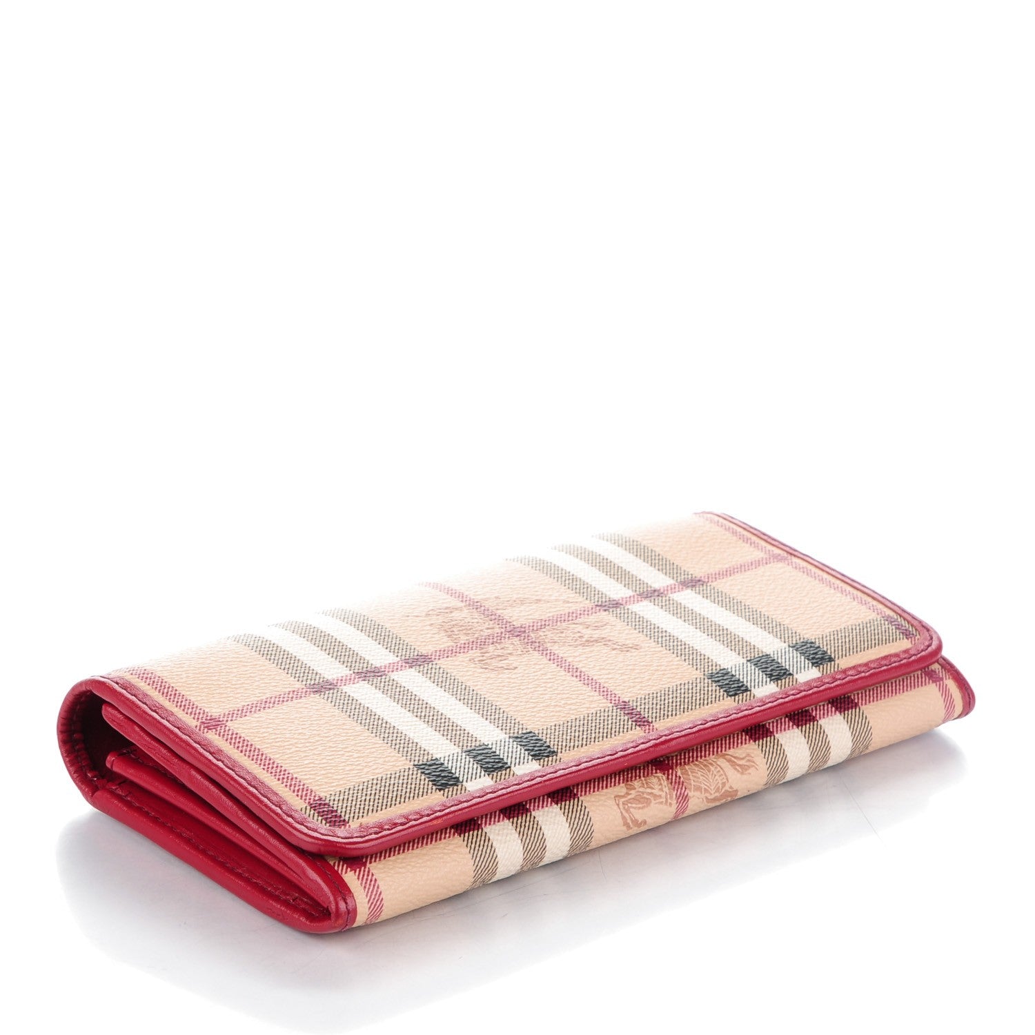 Burberry Haymarket Check Winsley Continental Wallet Red 4 of 8