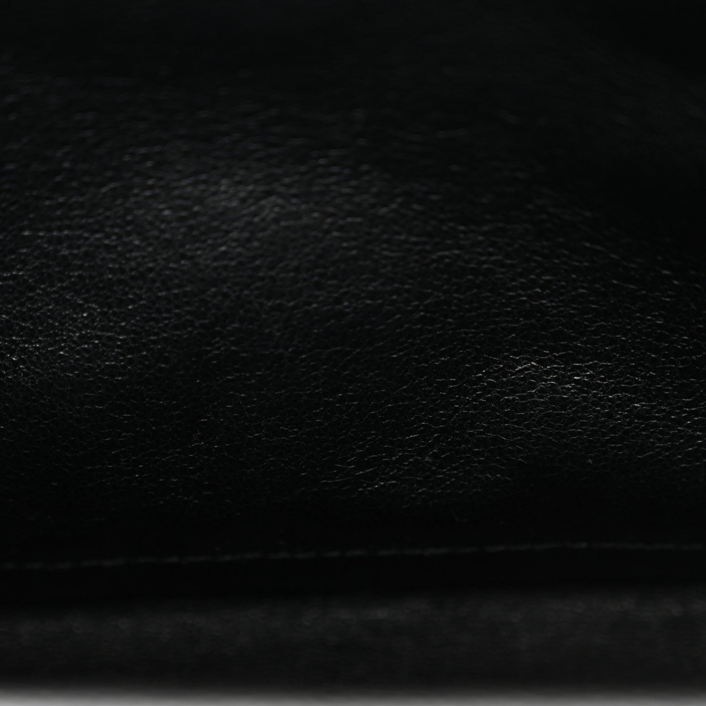 Grain De Poudre Matelasse Chevron Monogram Chain Wallet  Black