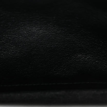 Saint Laurent Grain De Poudre Matelasse Chevron Monogram Chain Wallet  Black 8 of 12