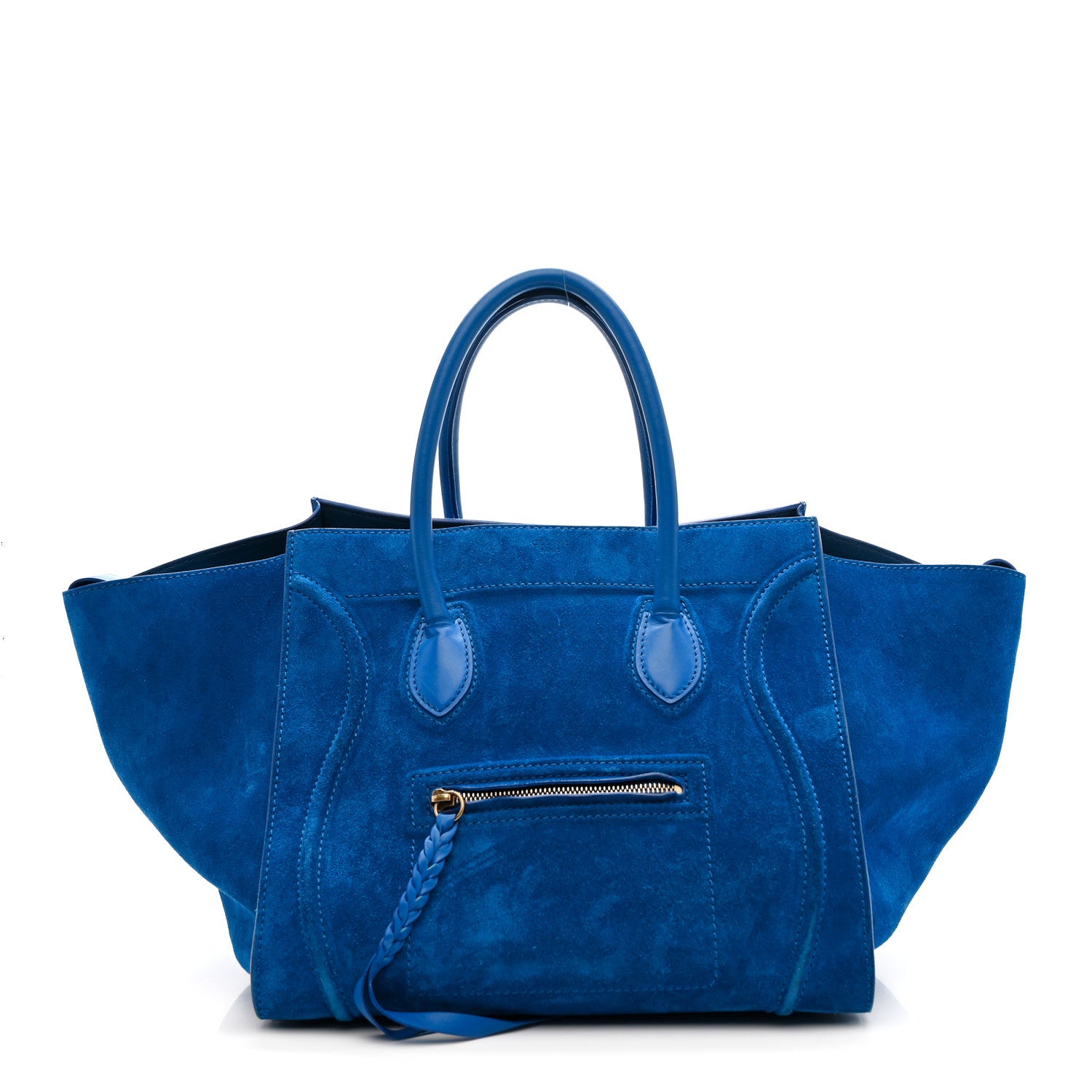 Celine Suede Small Phantom Luggage Blue 1 of 21