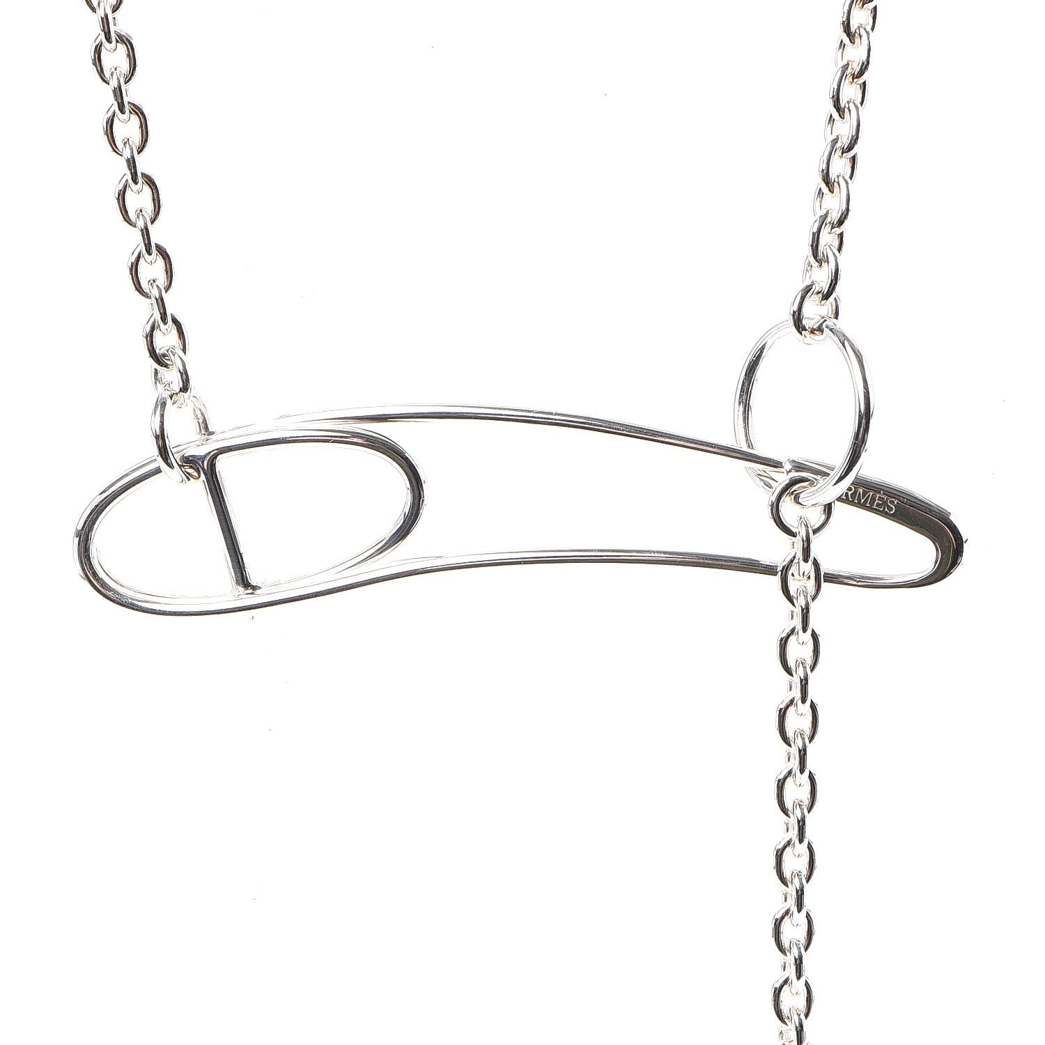 Hermes Sterling Silver Chaine d'Ancre Punk Long Necklace 4 of 7