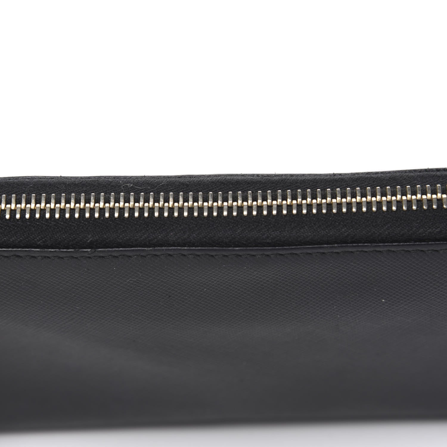Prada Saffiano Triangle Zip Around Wallet Black 11 of 11
