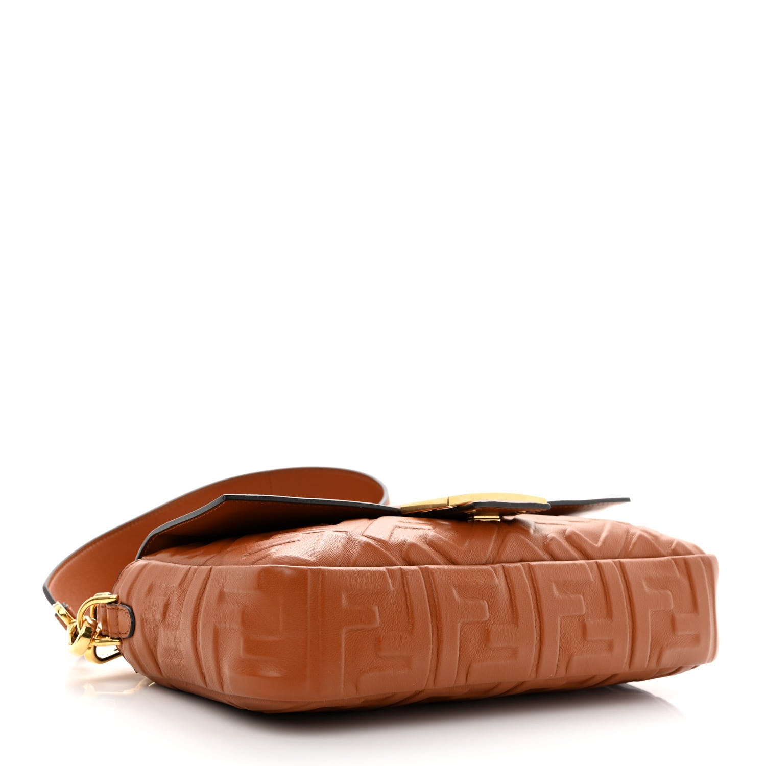 Fendi Nappa FF 1974 Embossed Baguette Coloniale 4 of 11