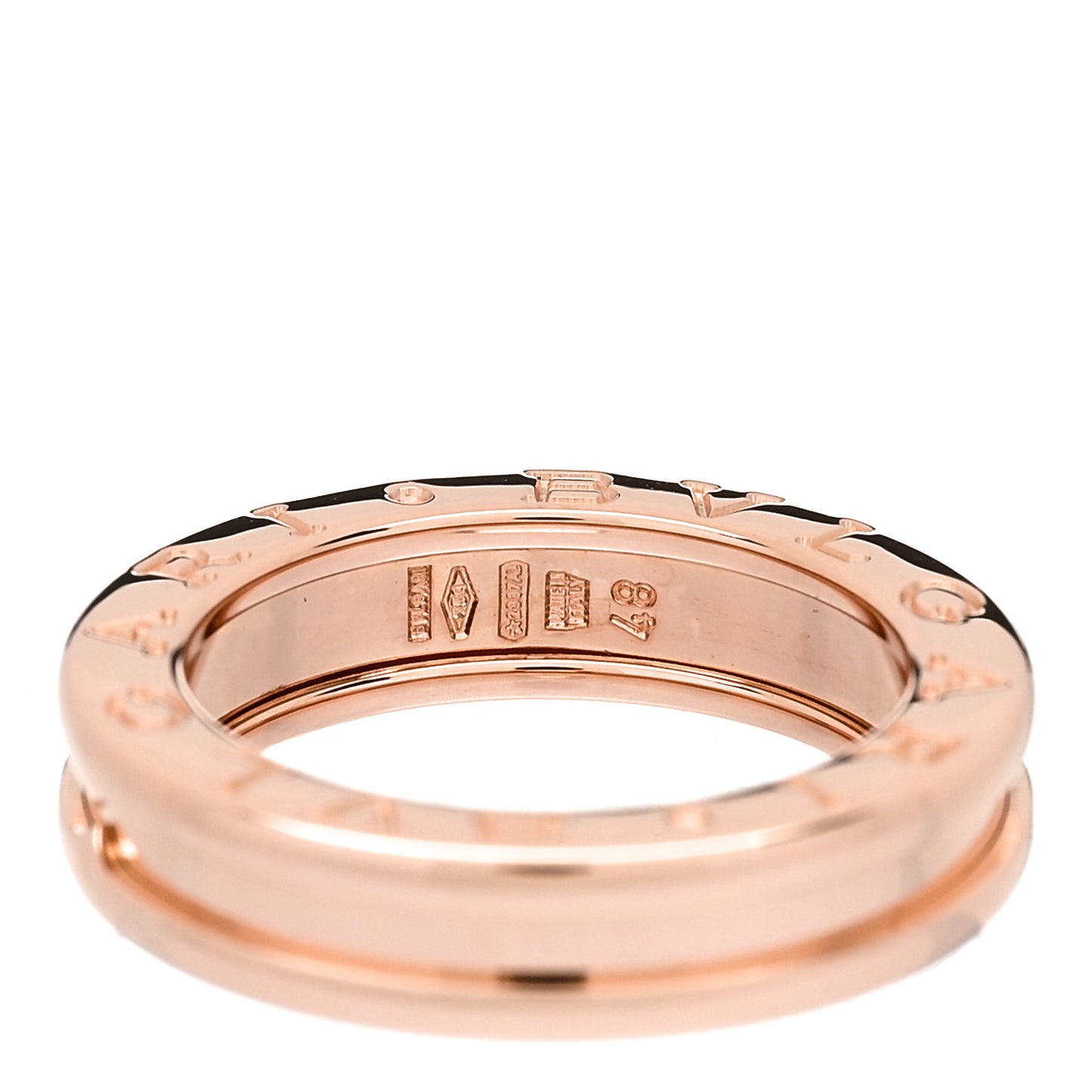 18K Rose Gold B.Zero1 One-Band Ring 48 4.5