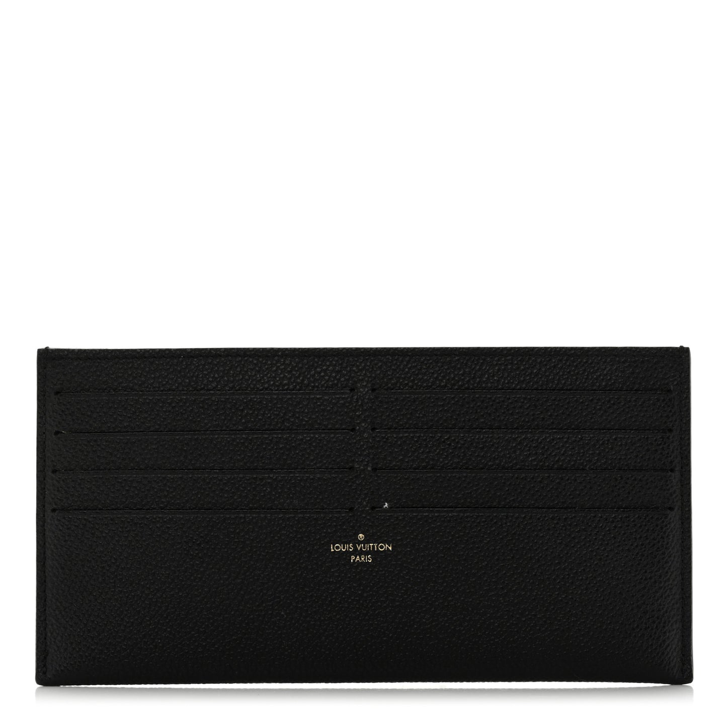 Calfskin Felicie Chain Wallet Card Holder Insert Black