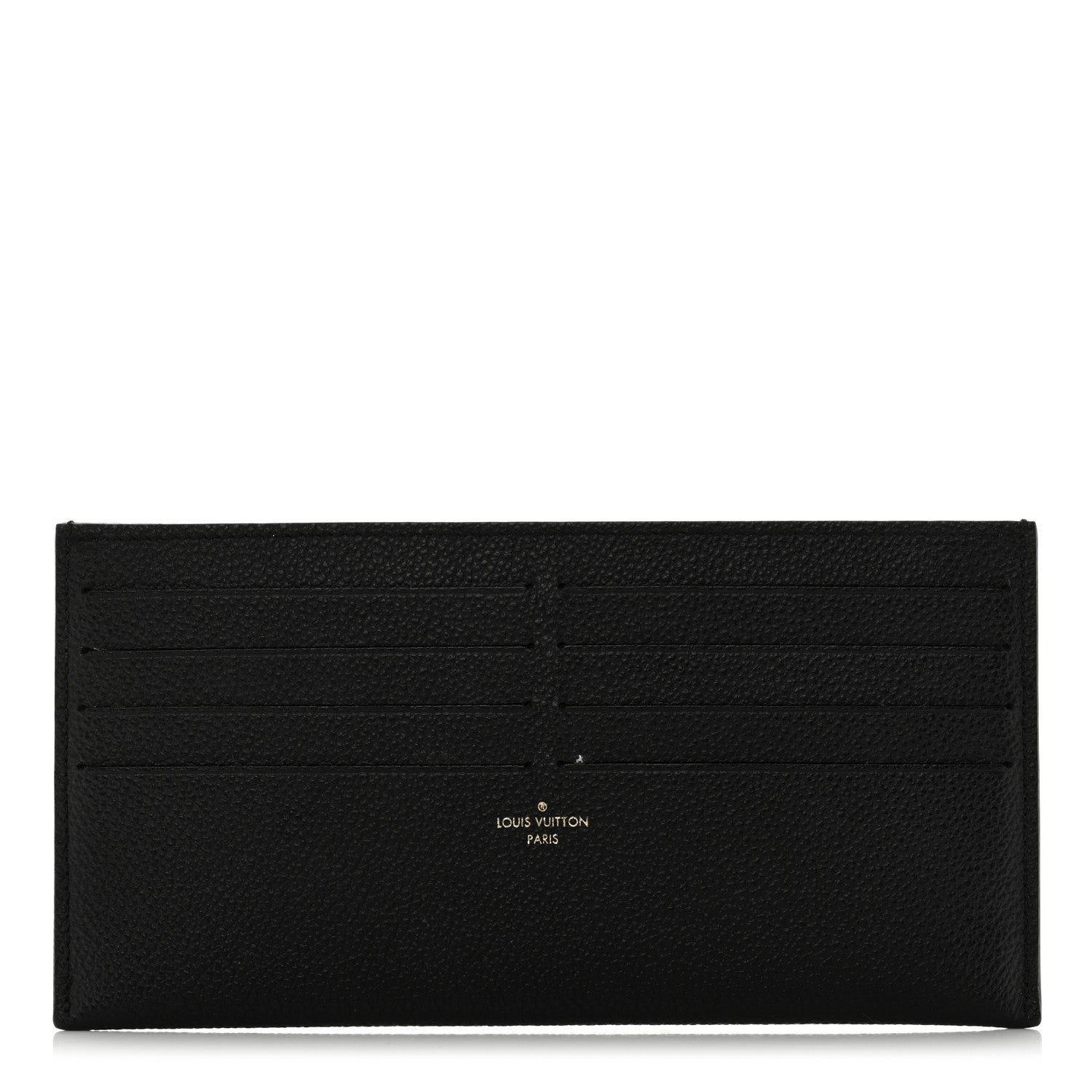 Louis Vuitton Calfskin Felicie Chain Wallet Card Holder Insert Black 1 of 7