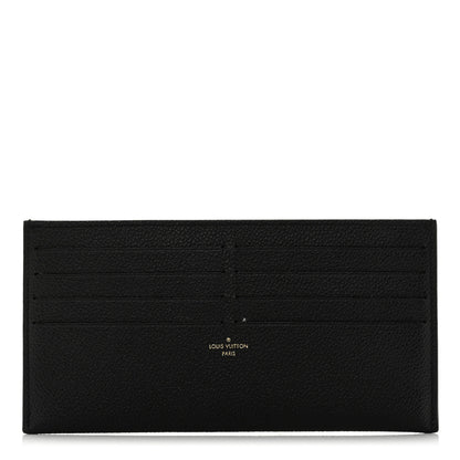 Louis Vuitton Calfskin Felicie Chain Wallet Card Holder Insert Black 1 of 7