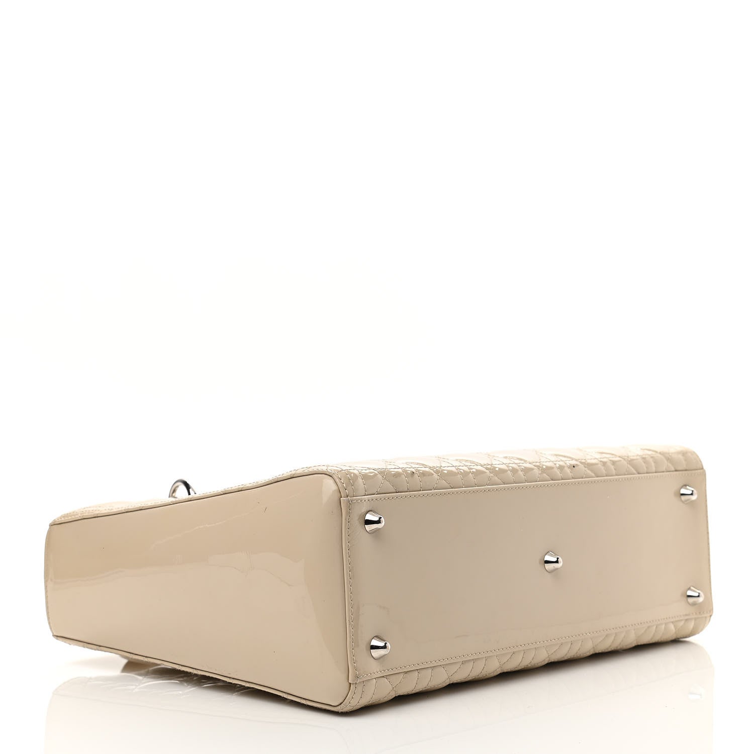 Christian Dior Patent Cannage Large Lady Dior Beige 3 of 15