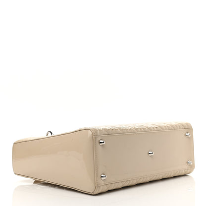 Christian Dior Patent Cannage Large Lady Dior Beige 3 of 15