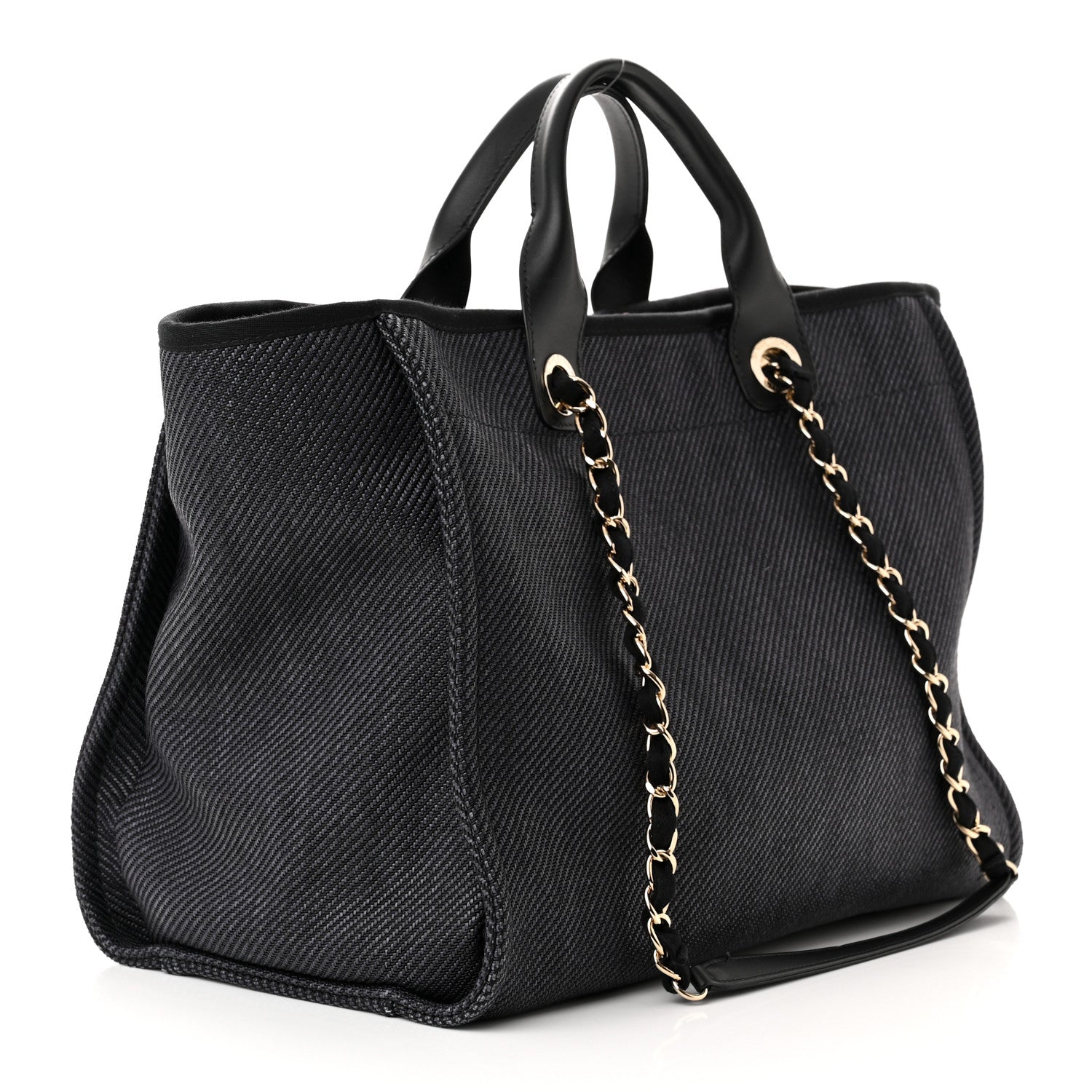 Chanel Lurex Boucle Medium Deauville Tote Black 3 of 12