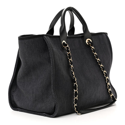 Chanel Lurex Boucle Medium Deauville Tote Black 3 of 12