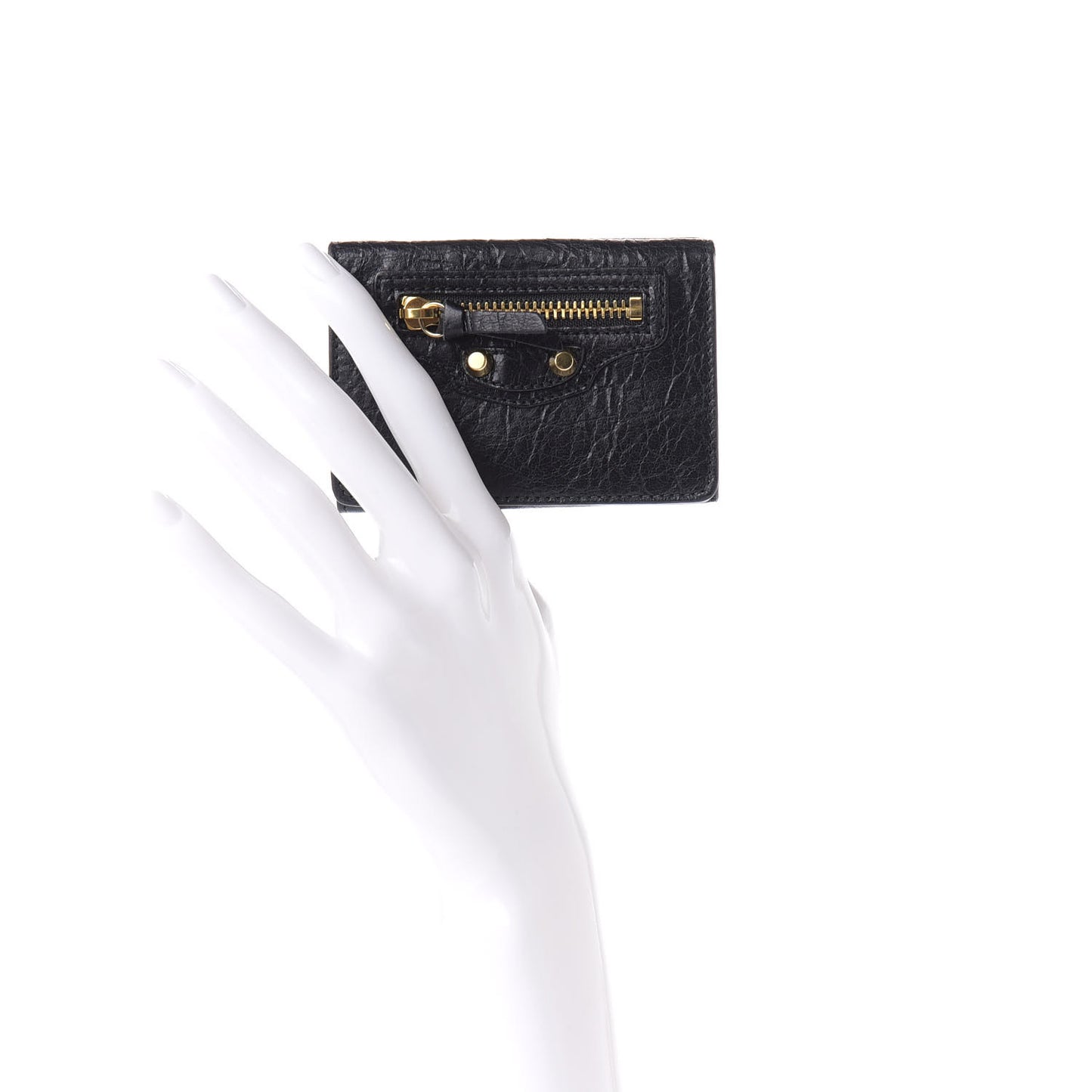 Agneau Gold City Mini Wallet Black