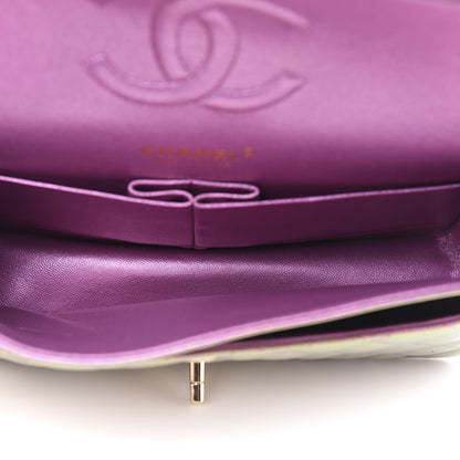 Chanel Iridescent Lambskin Quilted Medium Double Flap Purple 6 of 14