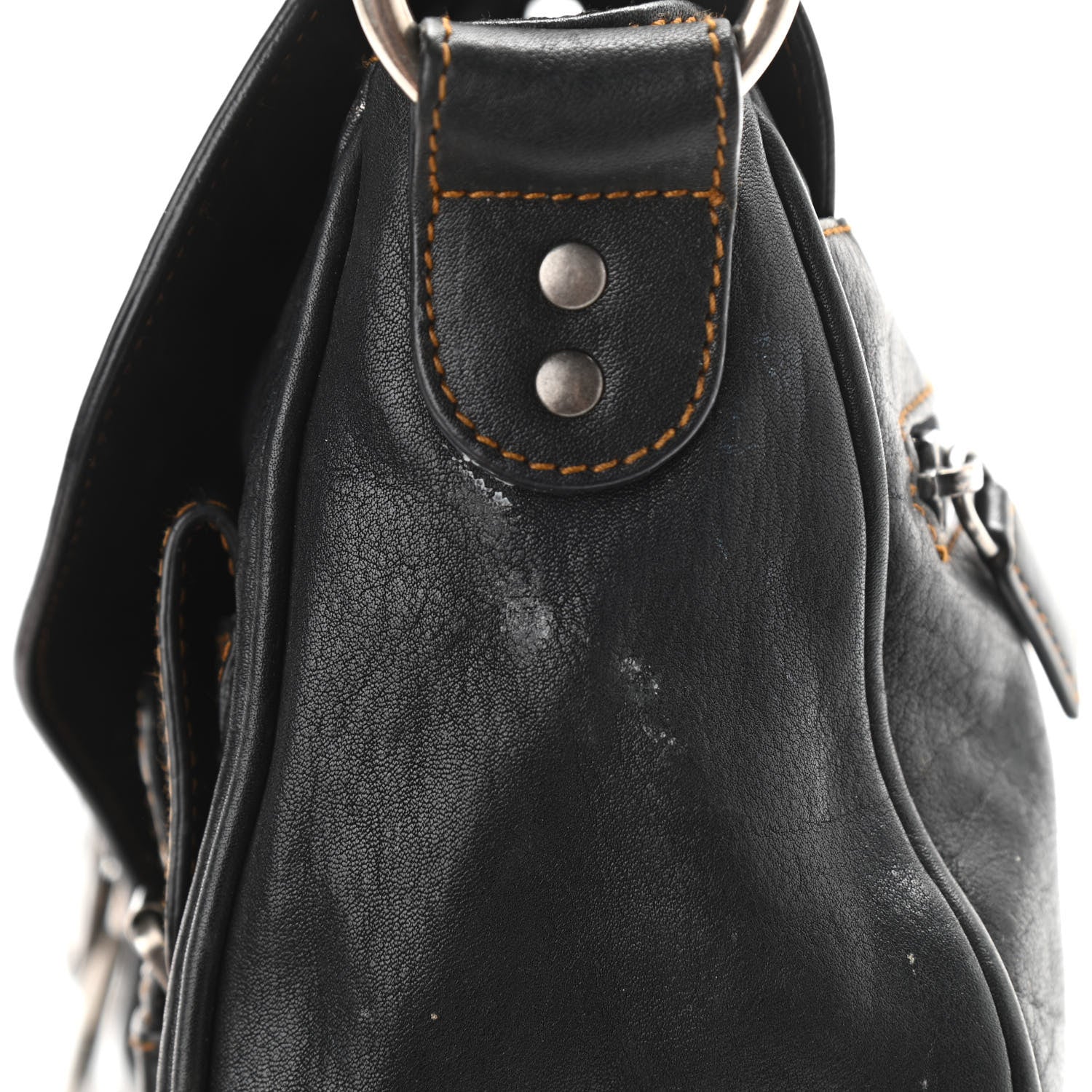 Christian Dior Calfskin Mini Gaucho Crossbody Bag Black 13 of 19