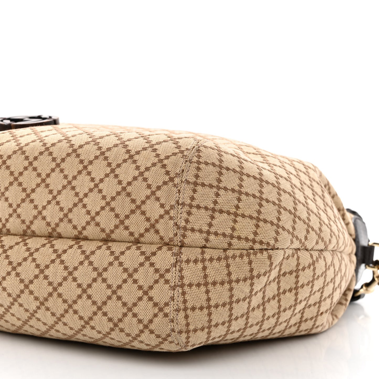 Canvas Diamante Hobo Dark Brown