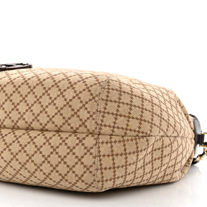 Gucci Canvas Diamante Hobo Dark Brown 12 of 17