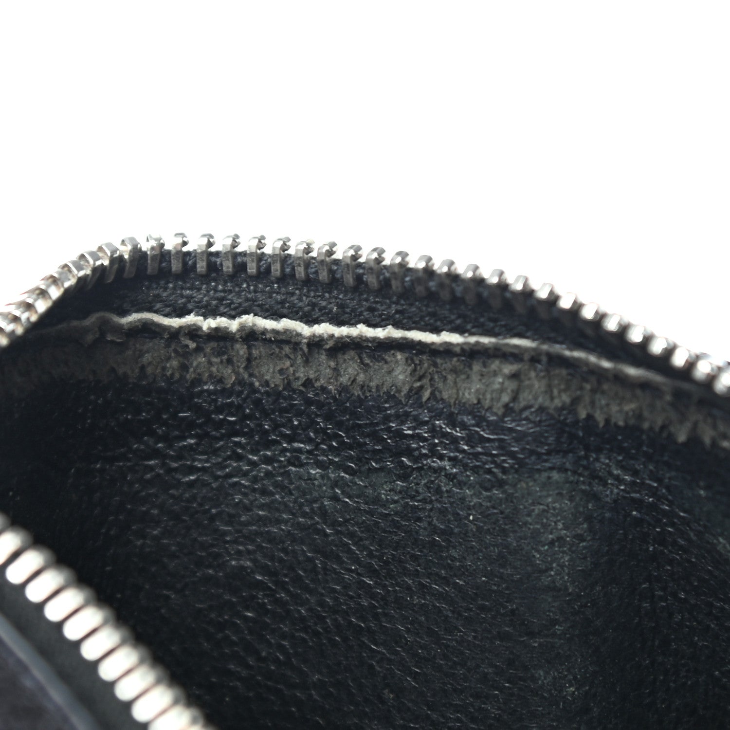 Saint Laurent Grained Calfskin 5 Fragments Zip Pouch Card Holder Black 7 of 12
