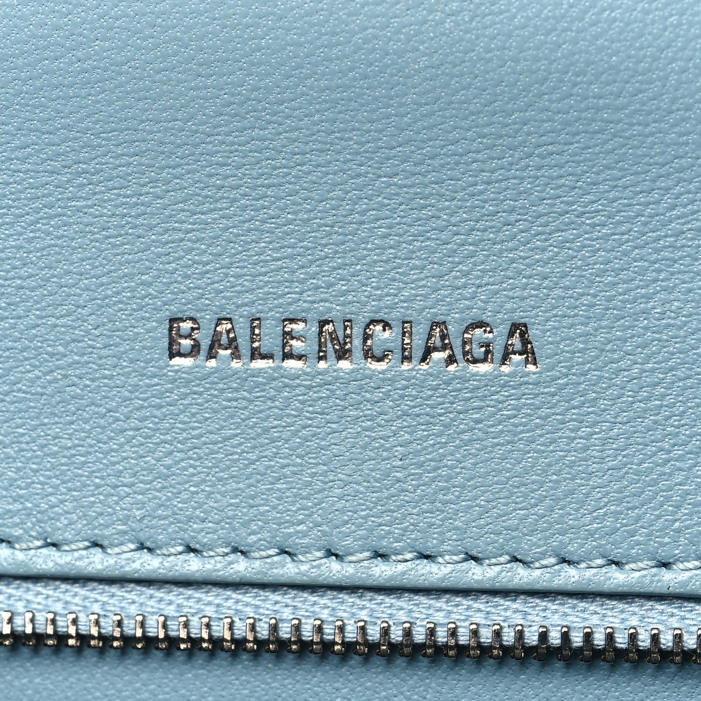 Shiny Calfskin Crocodile Embossed Small Hourglass Top Handle Bag Blue Grey