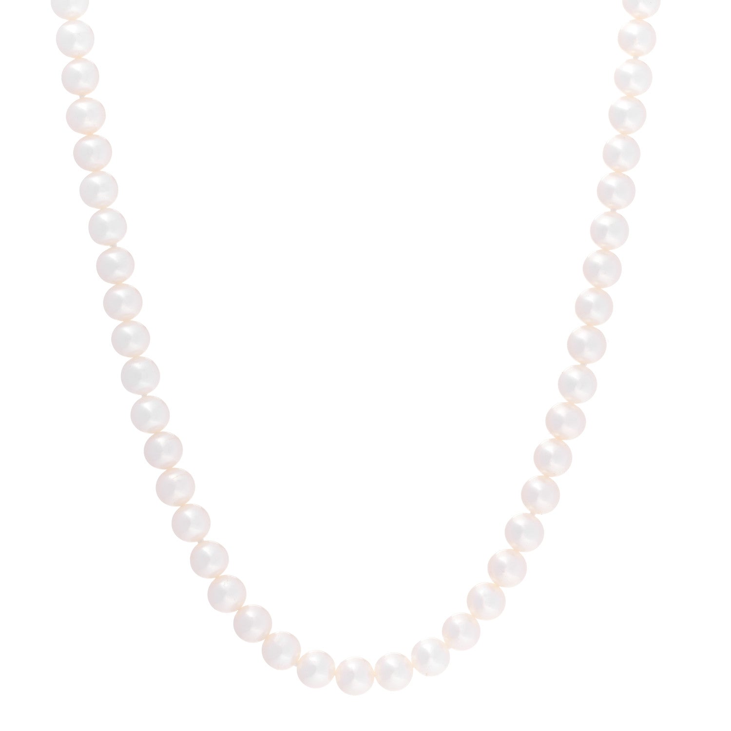 Tiffany Sterling Silver Freshwater Pearl 6-7mm Ziegfeld Necklace 1 of 6