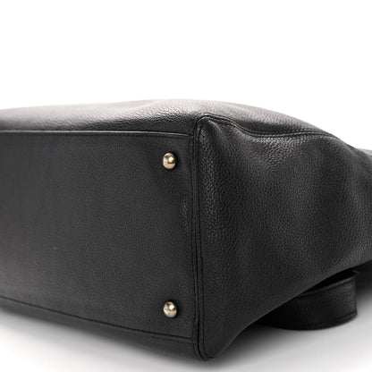 Chanel Caviar Tall Cerf Tote Black 9 of 9