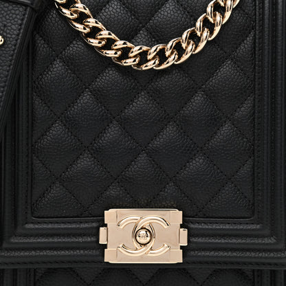 Chanel Caviar Quilted North South Boy Flap Black 8 of 10