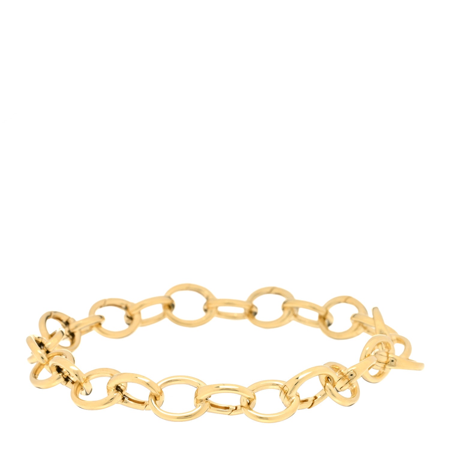 Tiffany 18K Yellow Gold Oval Link Bracelet 2 of 4