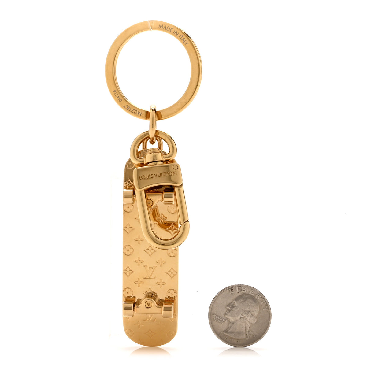 Louis Vuitton Metal Monogram Skateboard Bag Charm Key Holder 2 of 4