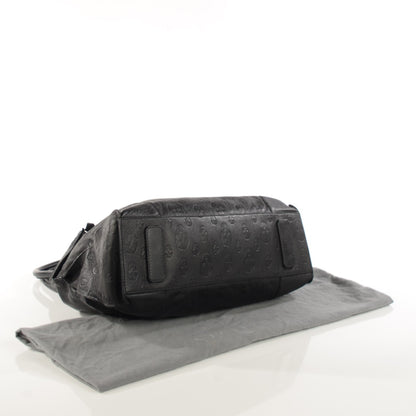 Alexander McQueen Calfskin Skull Embossed De Manta Tote Black 4 of 7