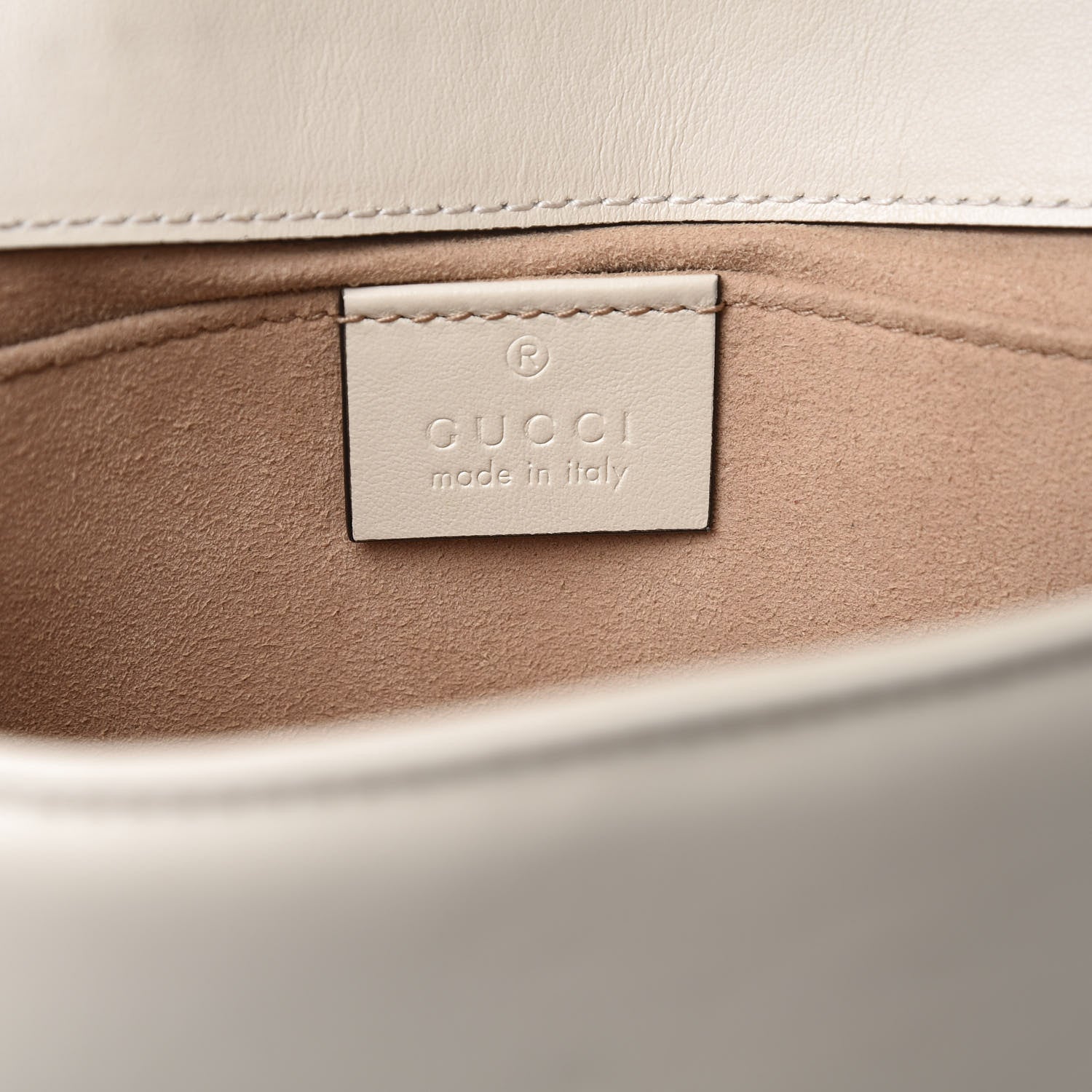 Gucci Calfskin Matelasse Mini GG Marmont Shoulder Bag White 7 of 11