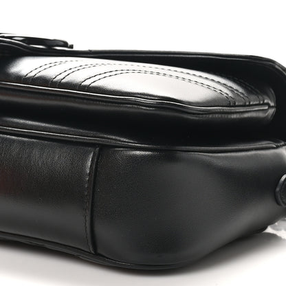 Gucci Calfskin Matelasse Monochrome GG Marmont Crossbody Shoulder Bag Black 10 of 10