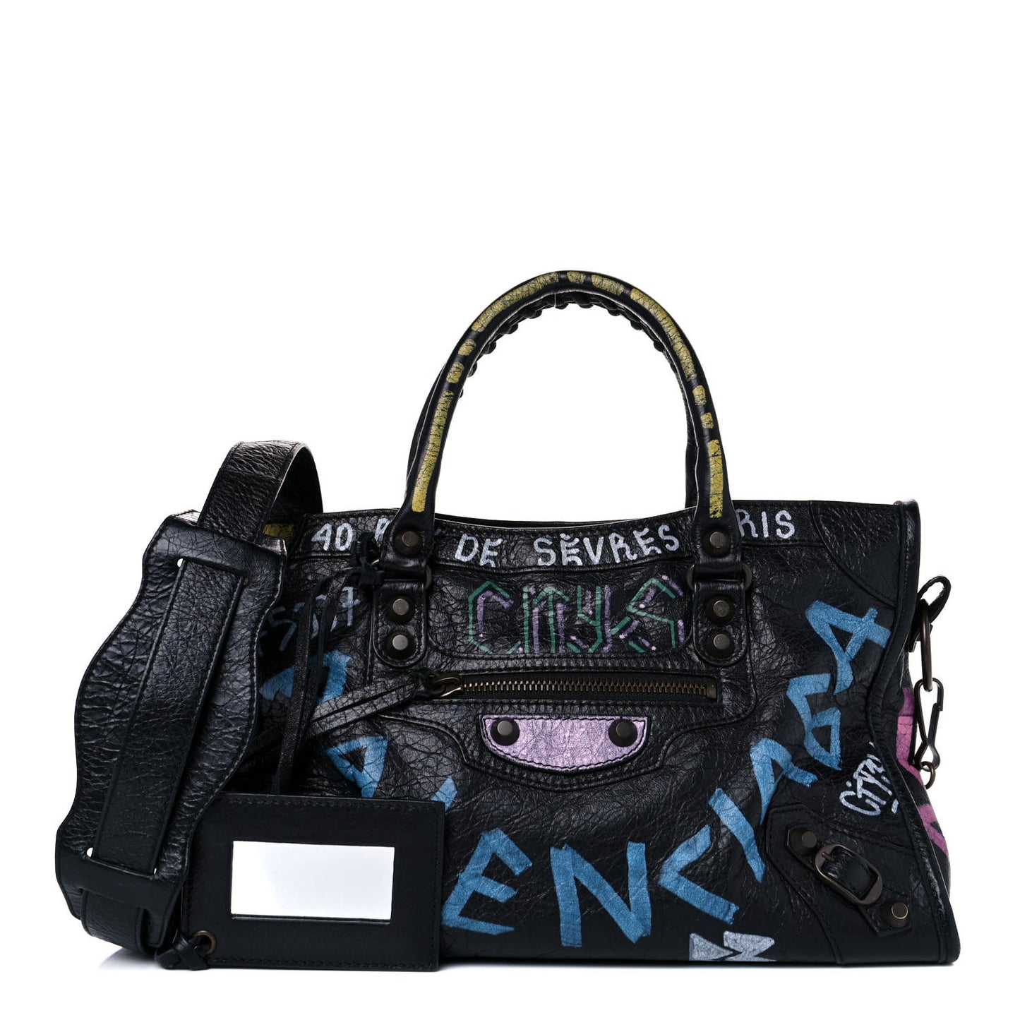 Agneau Graffiti All Over Classic Hardware S City Black Multicolor