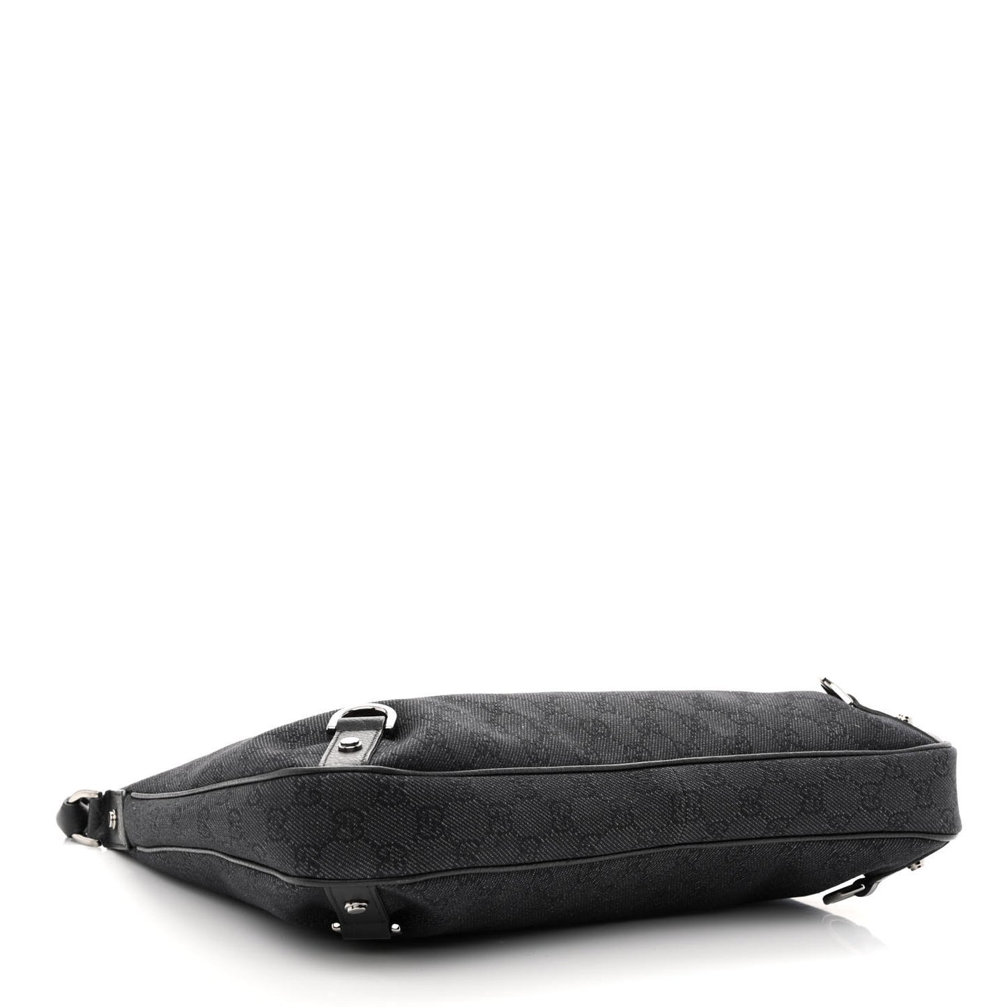 Denim Monogram Abbey D Ring Hobo Black