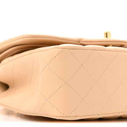 Chanel Lambskin Quilted Small Double Flap Beige 9 of 12