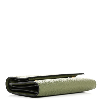 Loewe Calfskin Embossed Small Wallet Avocado 4 of 7