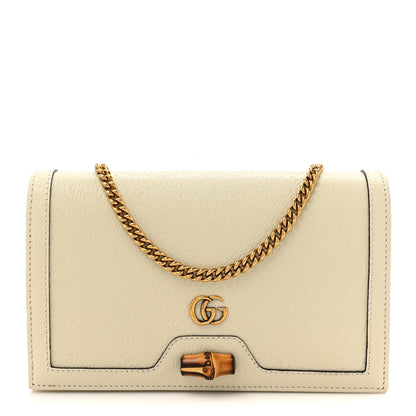 Gucci Textured Dollar Calfskin Mini Diana Chain Bag White 1 of 11