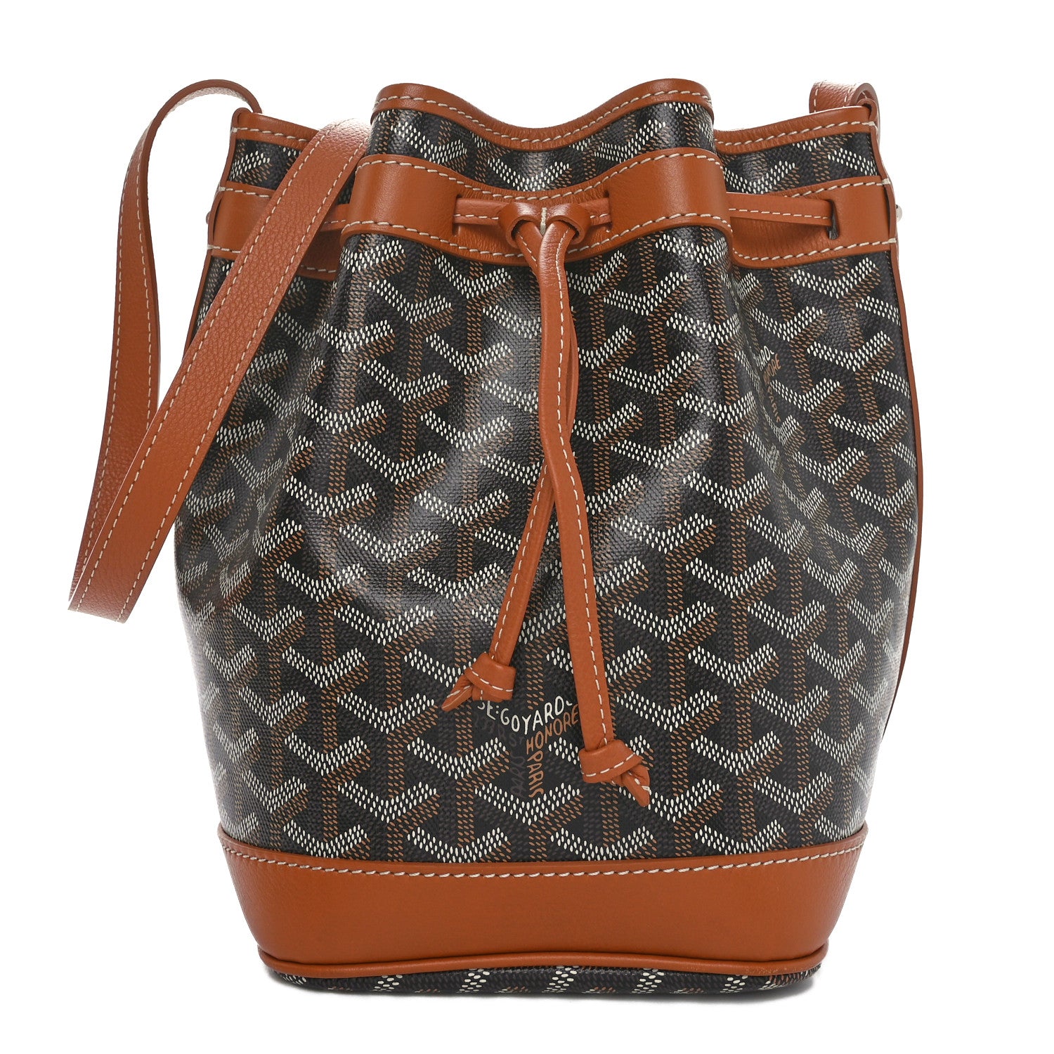 Goyard Goyardine Petit Flot Bucket Bag PM Black Gold 1 of 9