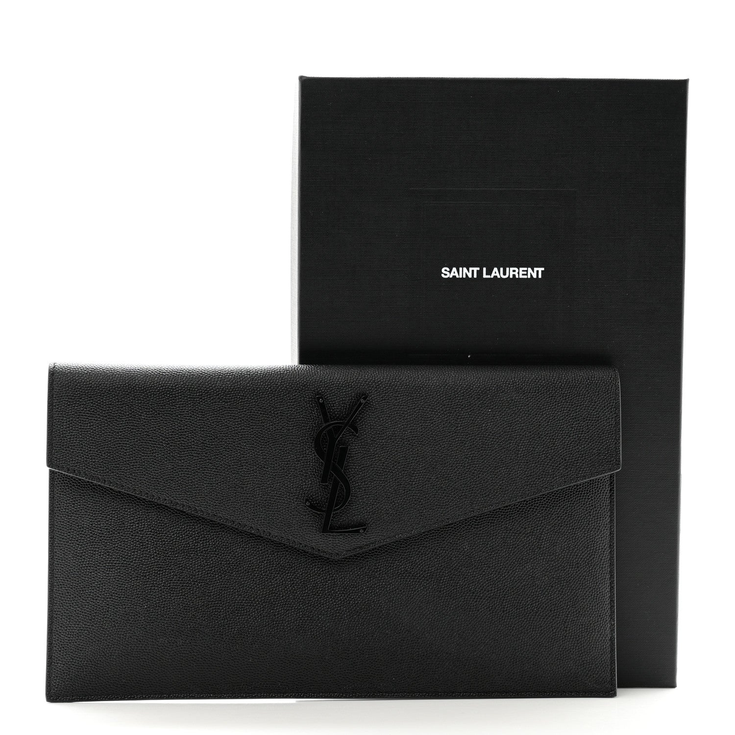 Saint Laurent Grain De Poudre Uptown Pouch Black 9 of 9