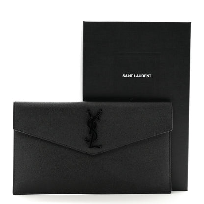 Saint Laurent Grain De Poudre Uptown Pouch Black 9 of 9