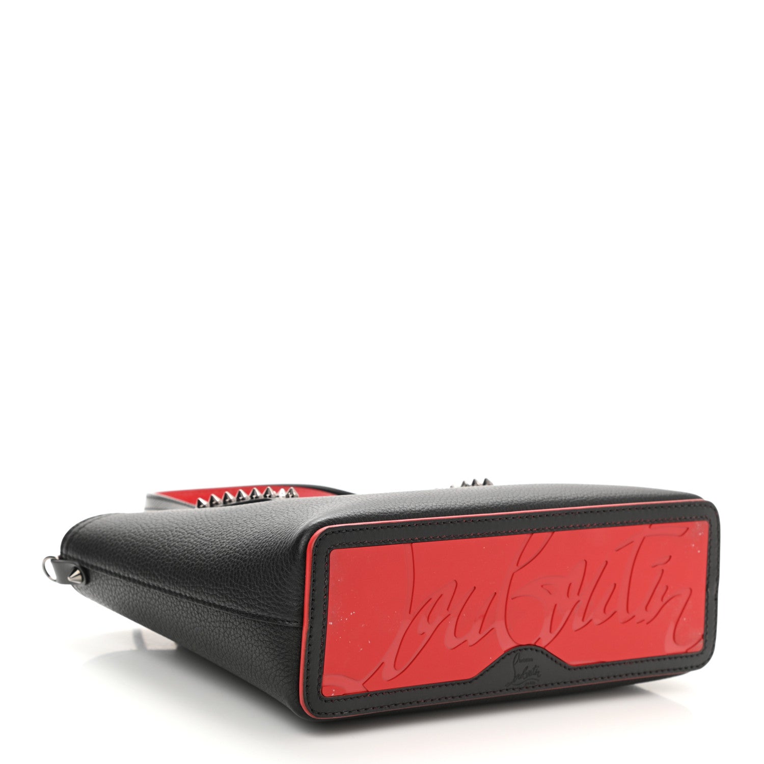 Christian Louboutin Calfskin Spikes Mini East West Cabata Tote Black 4 of 8