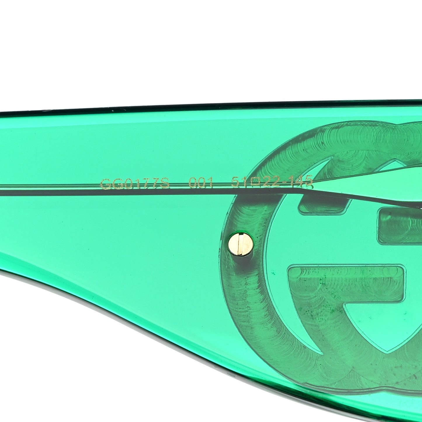 Acetate Round Frame Sunglasses GG0177S Green Red