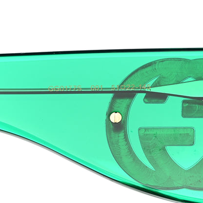 Gucci Acetate Round Frame Sunglasses GG0177S Green Red 5 of 9