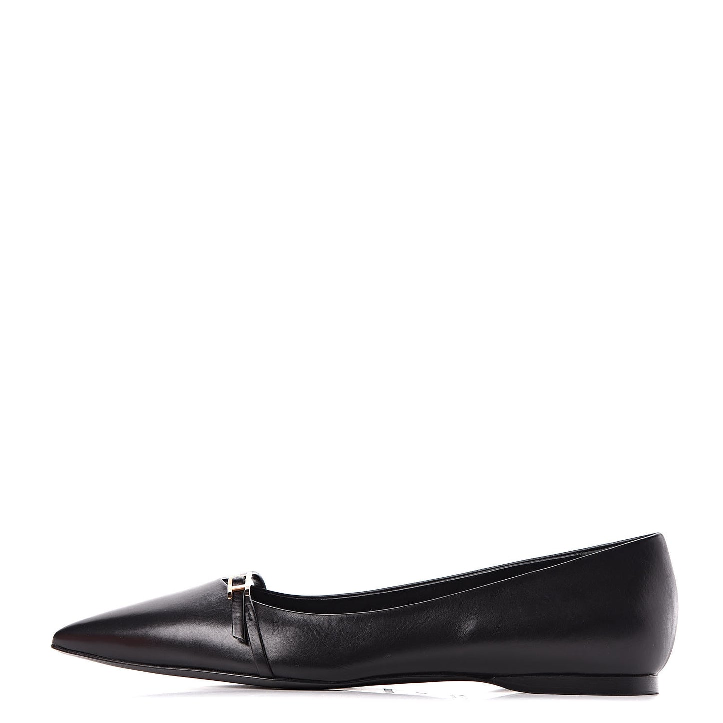 Calfskin Laura Ballerina Flats 39 Black