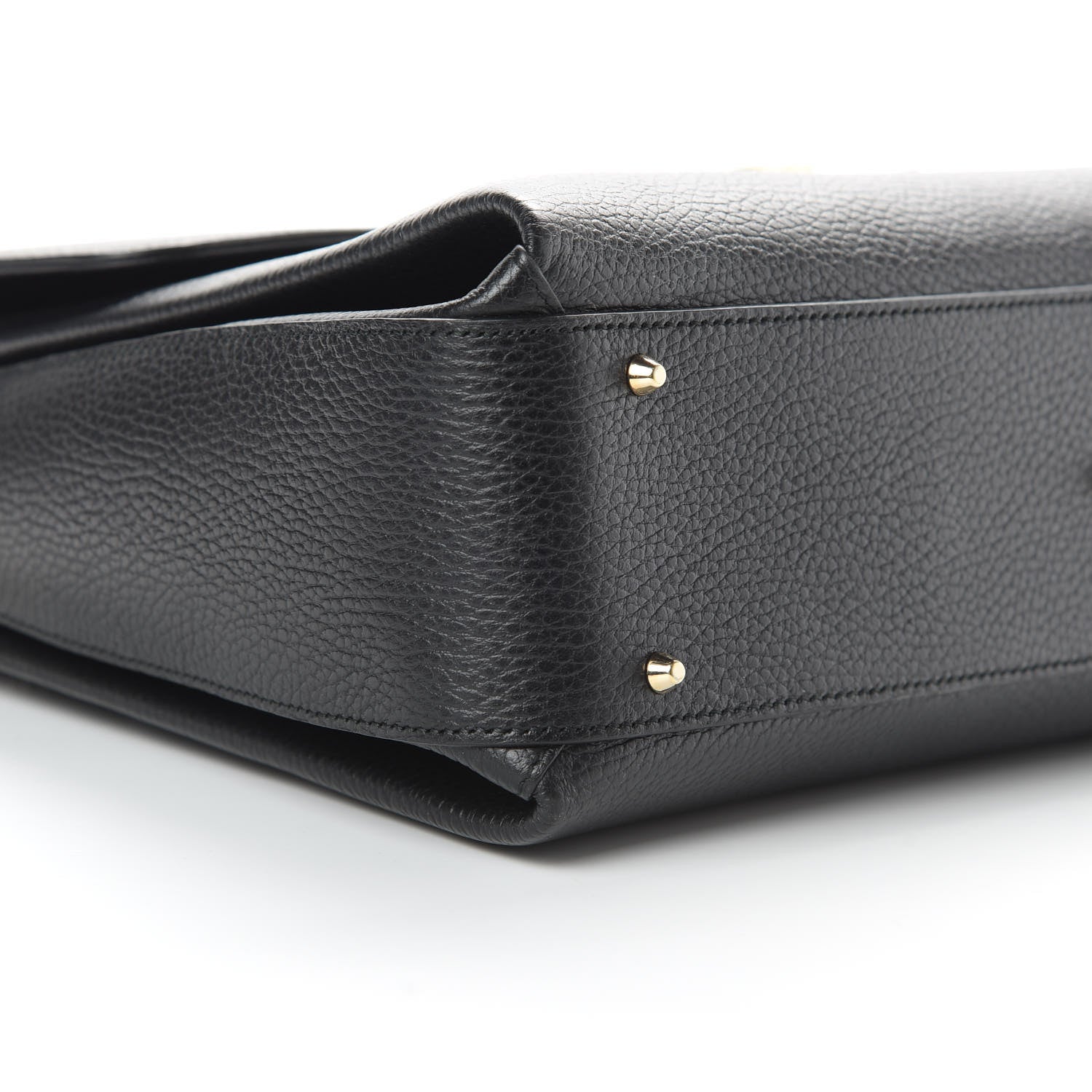 Gucci Dollar Calfskin Medium Interlocking G Top Handle Shoulder Bag Black 9 of 14